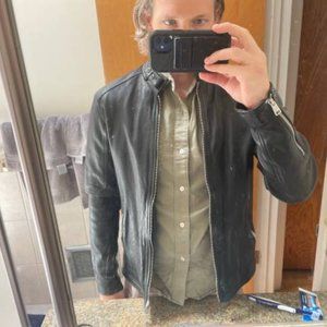 All Saints Cora leather Jacket – Men's Medium